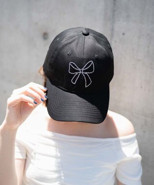 WEGO ラインストーンロゴキャップ ブラック