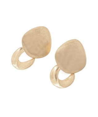 YECCA VECCA メタルプレートスイングピアス Gold