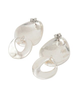 YECCA VECCA メタルプレートスイングピアス Silver