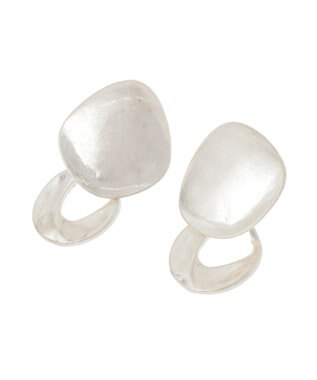 YECCA VECCA メタルプレートスイングピアス Silver