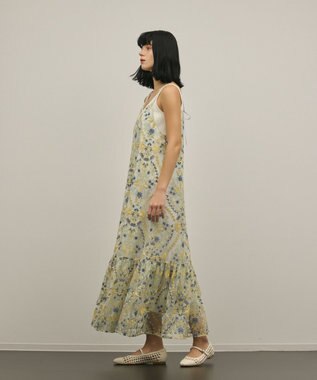 GRACE CONTINENTAL オーナメントembワンピース イエロー