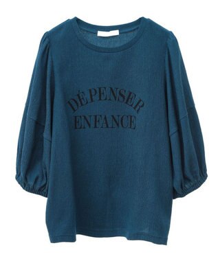 Green Parks ランタンスリーブ表面カットロゴプルオーバー Blue