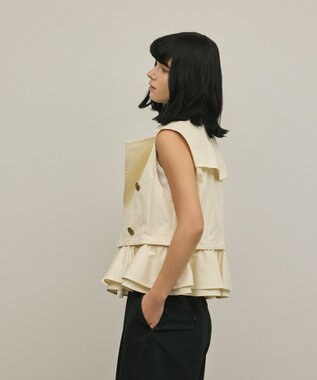 GRACE CONTINENTAL ペプラムトレンチベスト キナリ