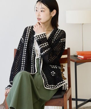 AMERICAN HOLIC クロシェカーディガン Black