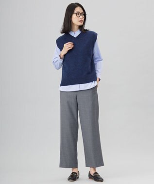 J.PRESS LADIES 【洗える】PINオックス ボタンダウン シャツ ブルー系