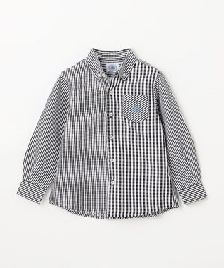 J.PRESS KIDS 【110-130cm】ギンガムチェック シャツ ブラック系3