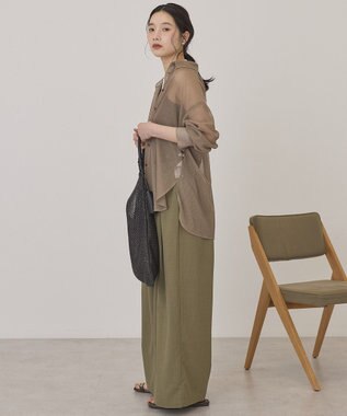 AMERICAN HOLIC 【マルチ機能】ドライタッチワイドパンツ Khaki