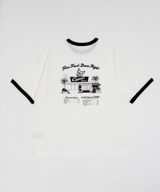 WEGO ワンポイント刺繍リンガーT（SS） ホワイト