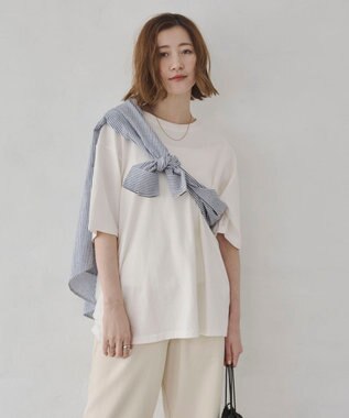 WEGO 【ユニセックス着用ITEM/SMLサイズ展開】コットンクルーネックT（SS） ホワイト