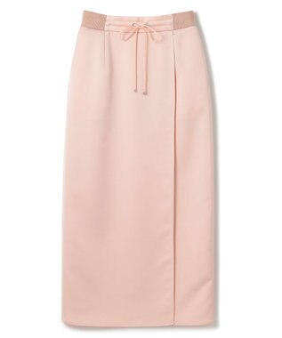 uncrave 【洗濯機洗い可】サテン ドロストスカート（uncrave WHITE） ベビーピンク