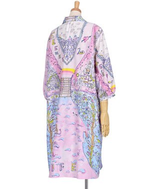 tsumori chisato SLEEP ツモリチサト ワンピース 綿100%(本体) サテン 8分袖 長袖 ロング丈 レディース UNX207/ワコール ピンク