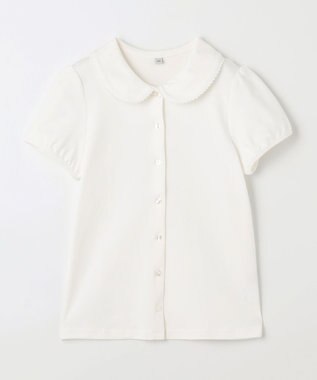 ANY KIDS 丸襟付き 半袖 ブラウス ホワイト