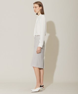 ICB 【接触冷感・防シワ・速乾・洗える】レーヨンライクトロ タイトスカート ライトグレー系