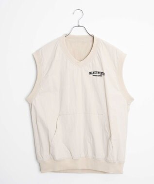 WEGO ナイロンVネックベスト ベージュ