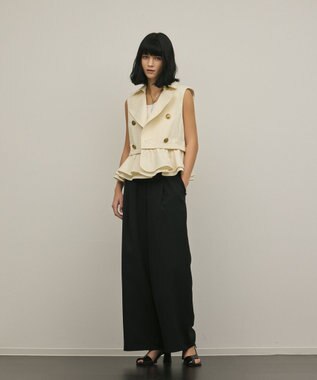 GRACE CONTINENTAL ペプラムトレンチベスト キナリ