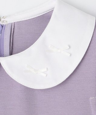 ANY KIDS 襟付きレースボンディングワンピース ラベンダー