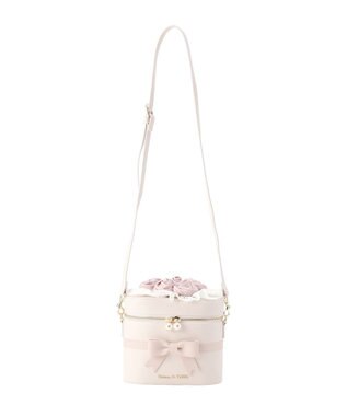Maison de FLEUR ローズブーケキューブショルダーバッグ Ivory