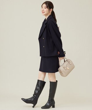 ANY SIS S 【セットアップ可】メルトンライク ピーコート ネイビー