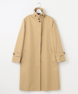 J.PRESS LADIES L コンパクトギャバ ステンカラーコート ベージュ系