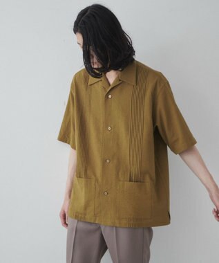 WEGO 【ユニセックス着用ITEM】キューバシャツ カーキ