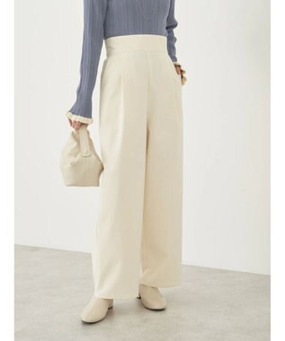 earth music&ecology ２ｗａｙハイウエストパンツ Ivory