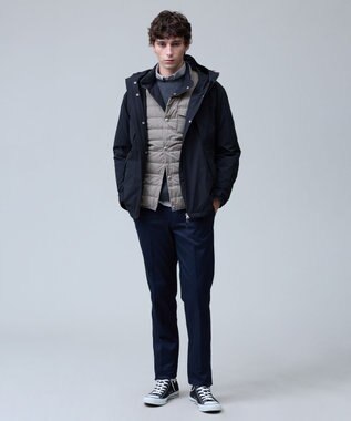 J.PRESS MEN 温かさと軽さの快適素材【ストレッチ / イージーケア】【FLEX YARN】片畔クルーネック ニット グレー系