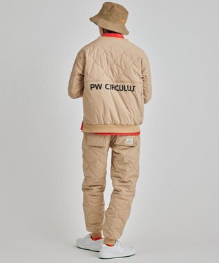 PW CIRCULUS 【MEN】ひょうたんキルト中綿ワイドジョガーパンツ ベージュ系