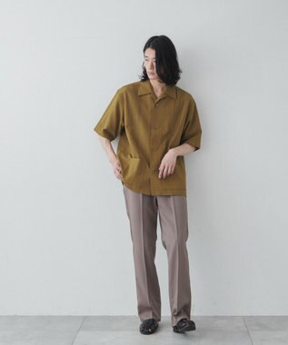 WEGO 【ユニセックス着用ITEM】キューバシャツ カーキ