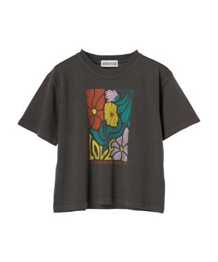 Green Parks ・Ｄｏｕｂｌｅ　Ｆｌａｇｓウ゛ィンテージライクプリントＴ Charcoal Gray