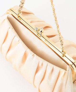 ANY SIS 【2WAY】サテンギャザーパーティ バッグ ゴールド系