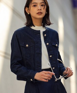 組曲 L 【洗える】Elenaパフスリーブ ニット アイボリー系