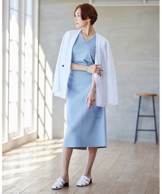 ICB L 【WEB限定カラーあり】 シンセティックハイゲージ 半袖ニット ライトブルー系