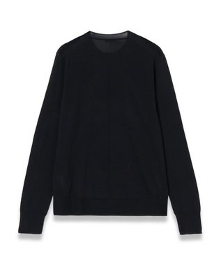 JOSEPH 【洗える】スーパーファインコットンシルク　ラウンドネックニット Black