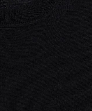 JOSEPH 【洗える】スーパーファインコットンシルク　ラウンドネックニット Black