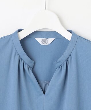 J.PRESS LADIES コンパクトトリコット バックプリーツ カットソー ブルー系