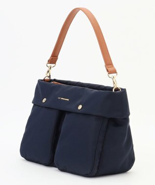 LA BAGAGERIE ダブルフロントポケット2WAYショルダー ネイビー