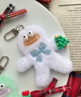 WEGO ミニメリクリモンスターぬいぐるみキーホルダー ホワイト