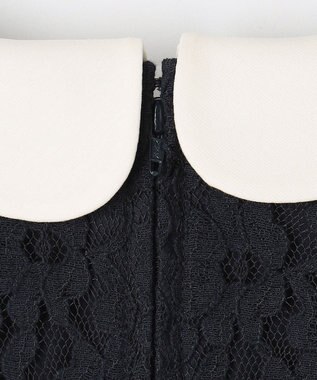 組曲 KIDS 【150-170cm】シフォンプリーツコンビ ワンピース ネイビー系