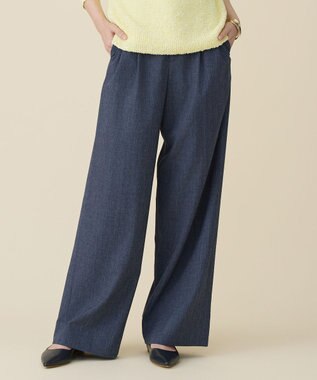 自由区 S 【セットアップ対応】ソフトリネンダンガリーワイド パンツ