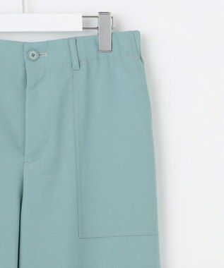 自由区 L 【洗える】ストレッチライトツイルベイカー パンツ ライトブルー