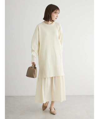 Green Parks ＳＥＴ２点　ニットチュニック＋キャミワンピース Ecru