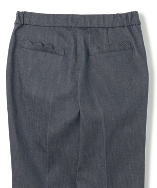 TOCCA 【洗える】SCALLOP DENIM パンツ デニム風
