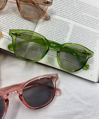 WEGO 【ユニセックス着用ITEM】クリアフレームカラーアイウェア 柄3