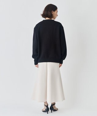 UNFILO MENS 【男女兼用/新色追加】スウェットライク ニットカーディガン [24年秋冬商品] ブラック