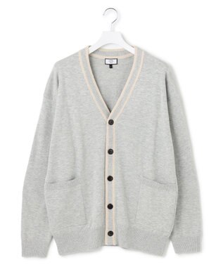 J.PRESS YORK STREET 【UNISEX】ANTI PILLING WOOL Vネックカーディガン ライトグレー系