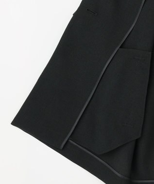 自由区 L 【人気素材・NEWアイテム】ラスティックメッシュハーフスリーブ ジャケット ブラック