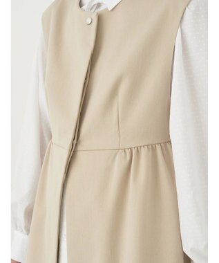 earth music&ecology ペプラムジレ Beige