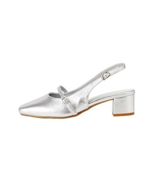 earth music&ecology 【予約】ベルトミュールパンプス シルバー