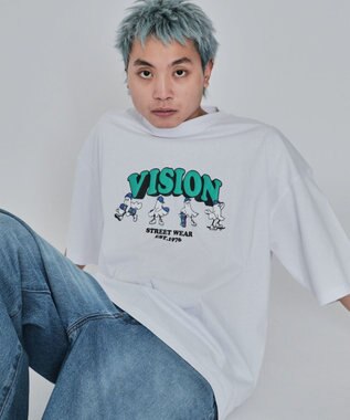 WEGO 【ユニセックス着用ITEM/MLサイズ展開】別注VISIONゴーストスケーターグラフィックT（SS）