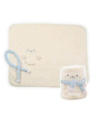 Mother garden しろたん マフラー くるっとひざ掛け オフホワイト